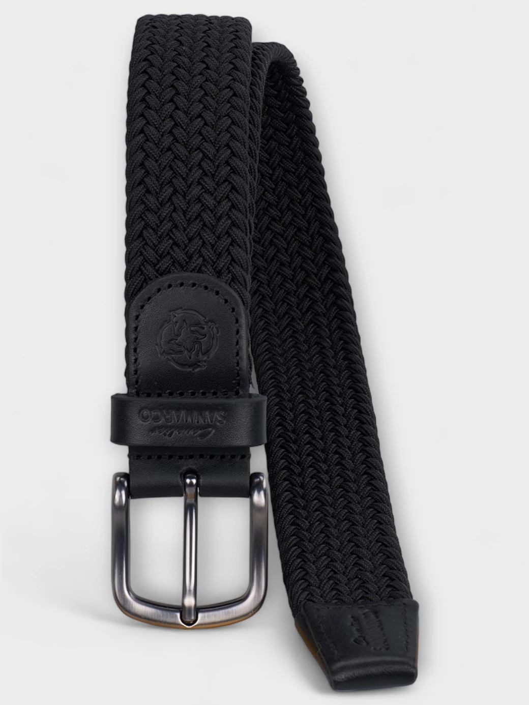 SANTORINI BLACK BRAIDED BELT 