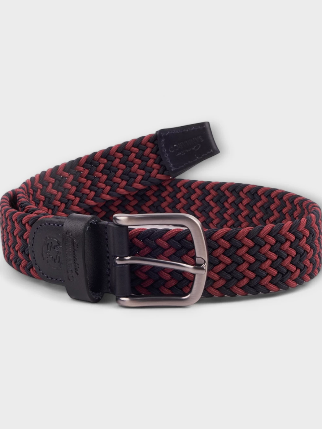 SANTORINI BORDEAUX/NAVY BRAIDED BELT