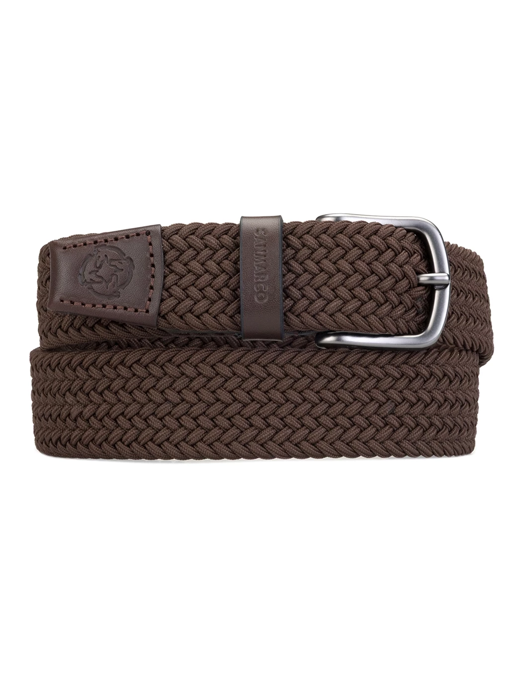 SANTORINI BROWN BRAIDED BELT 