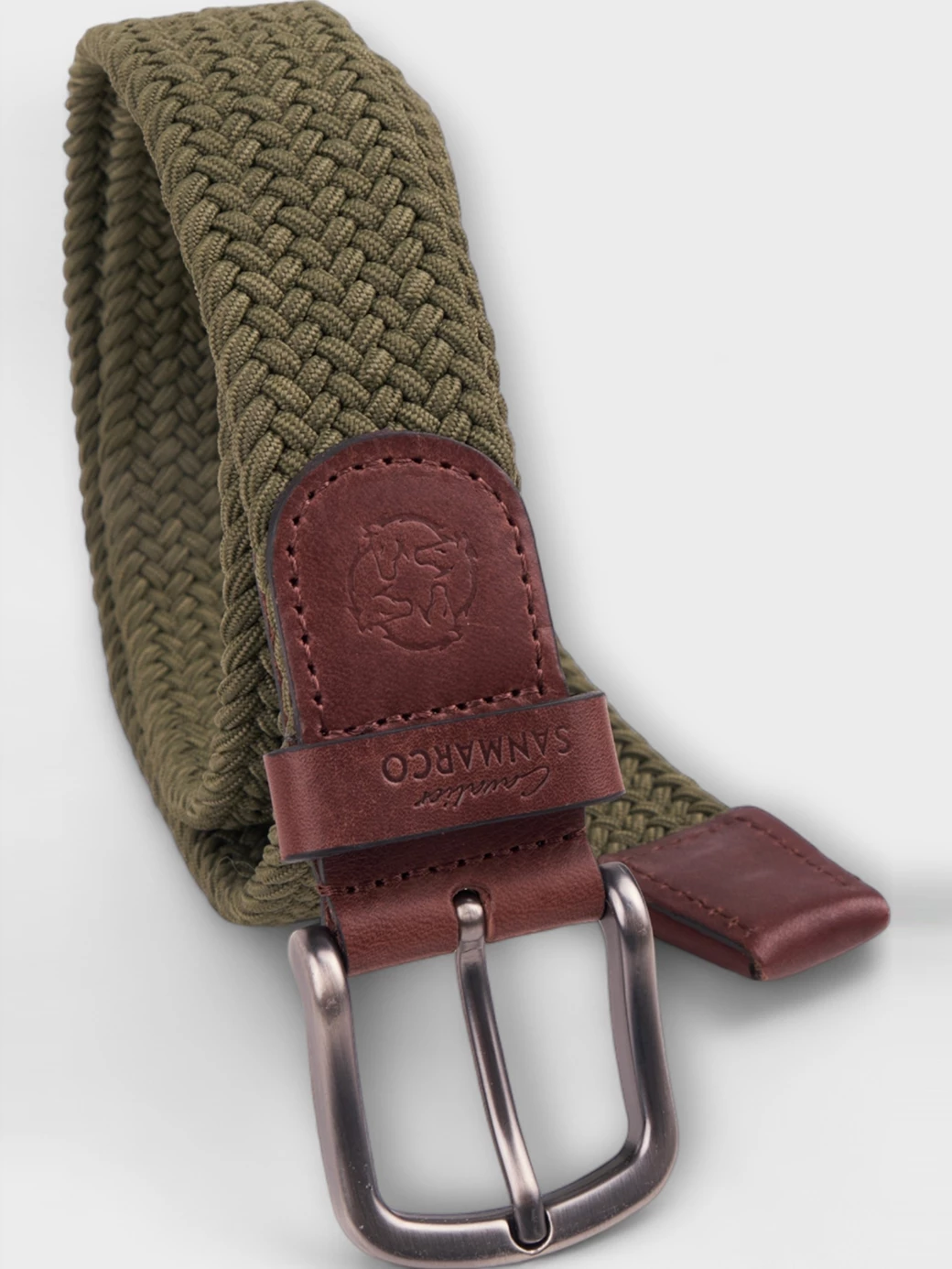 SANTORINI GREEN BRAIDED BELT