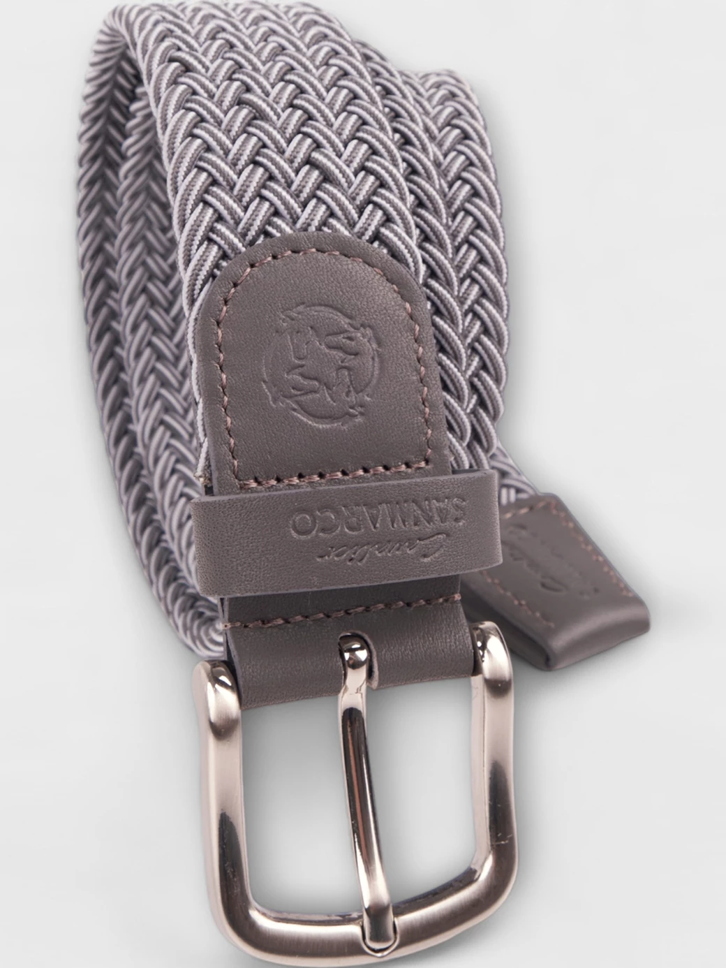 SANTORINI MELANGE GRAY BRAIDED BELT