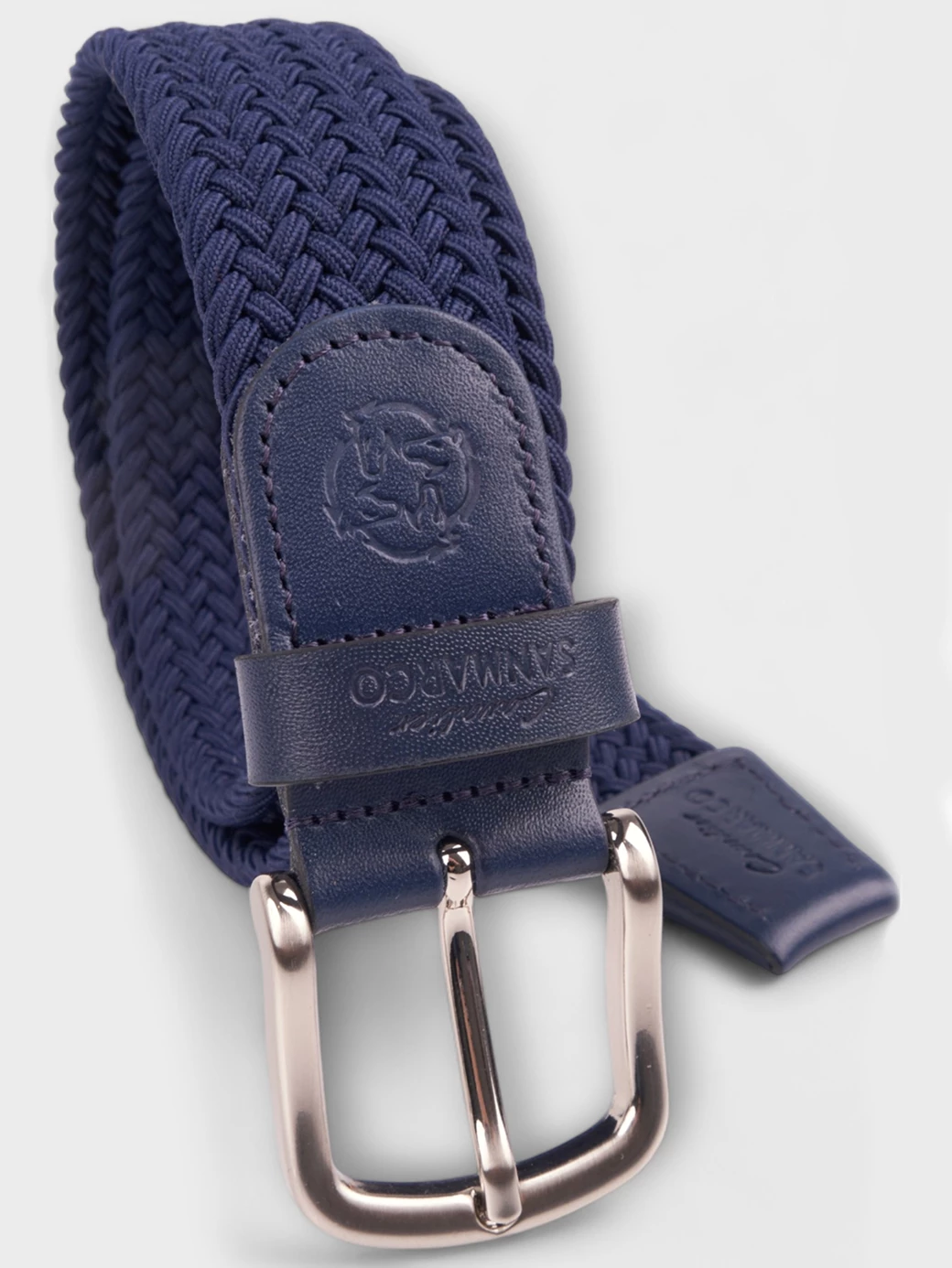 SANTORINI NAVY BRAIDED BELT