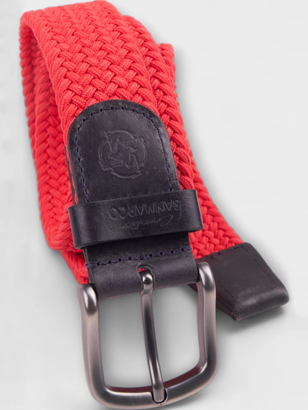 SANTORINI RED BRAIDED BELT