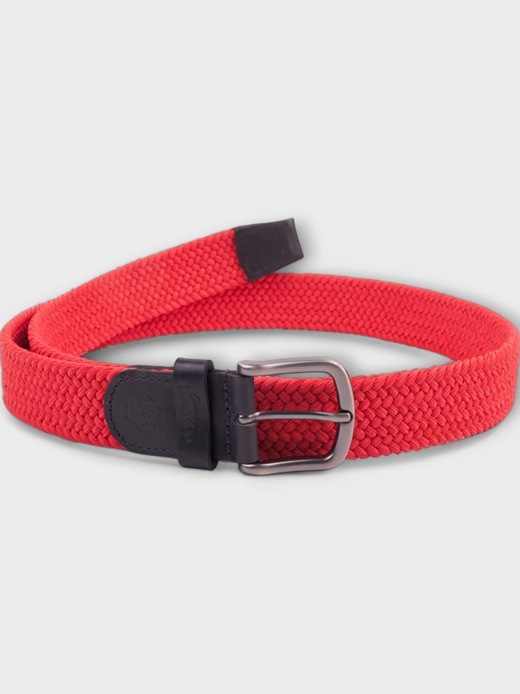 SANTORINI RED BRAIDED BELT