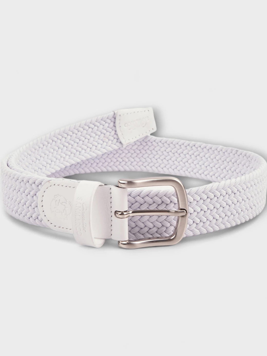 SANTORINI WHITE BRAIDED BELT