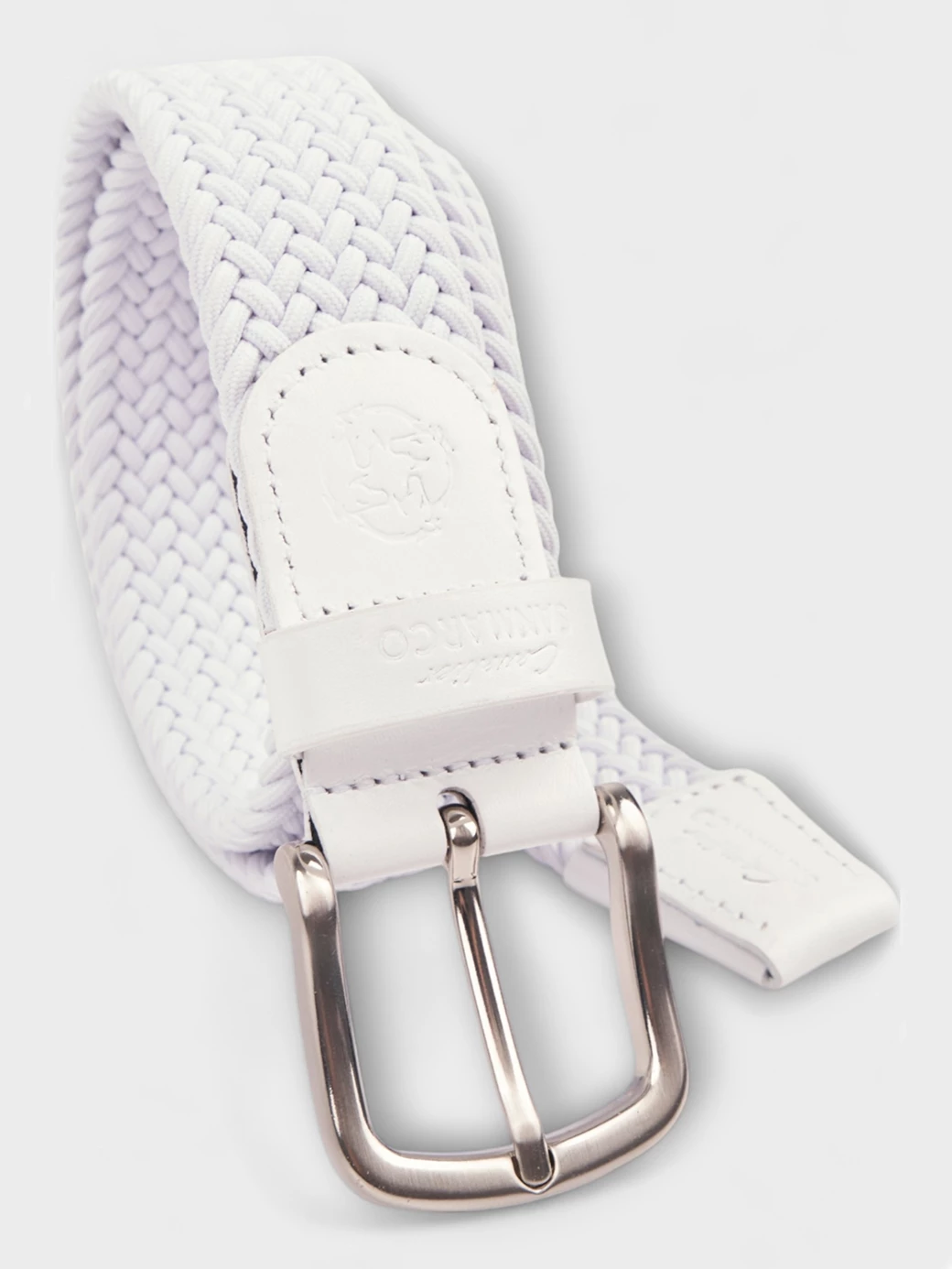 SANTORINI WHITE BRAIDED BELT 