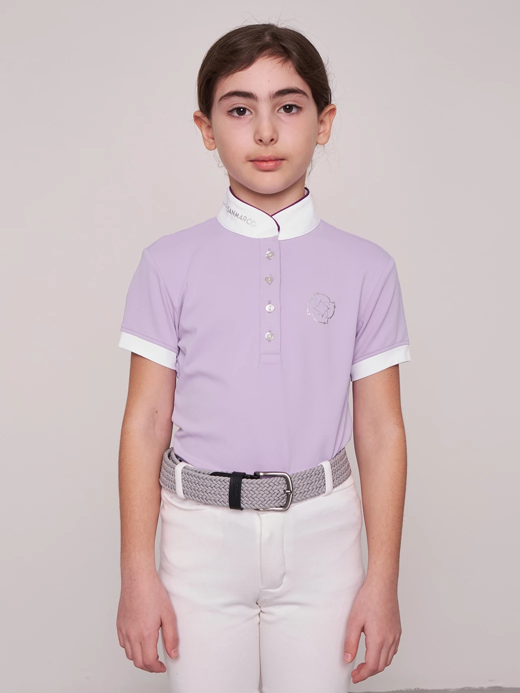 STAR LILAC GIRL'S COMPETITION POLO SHORT SLEEVE