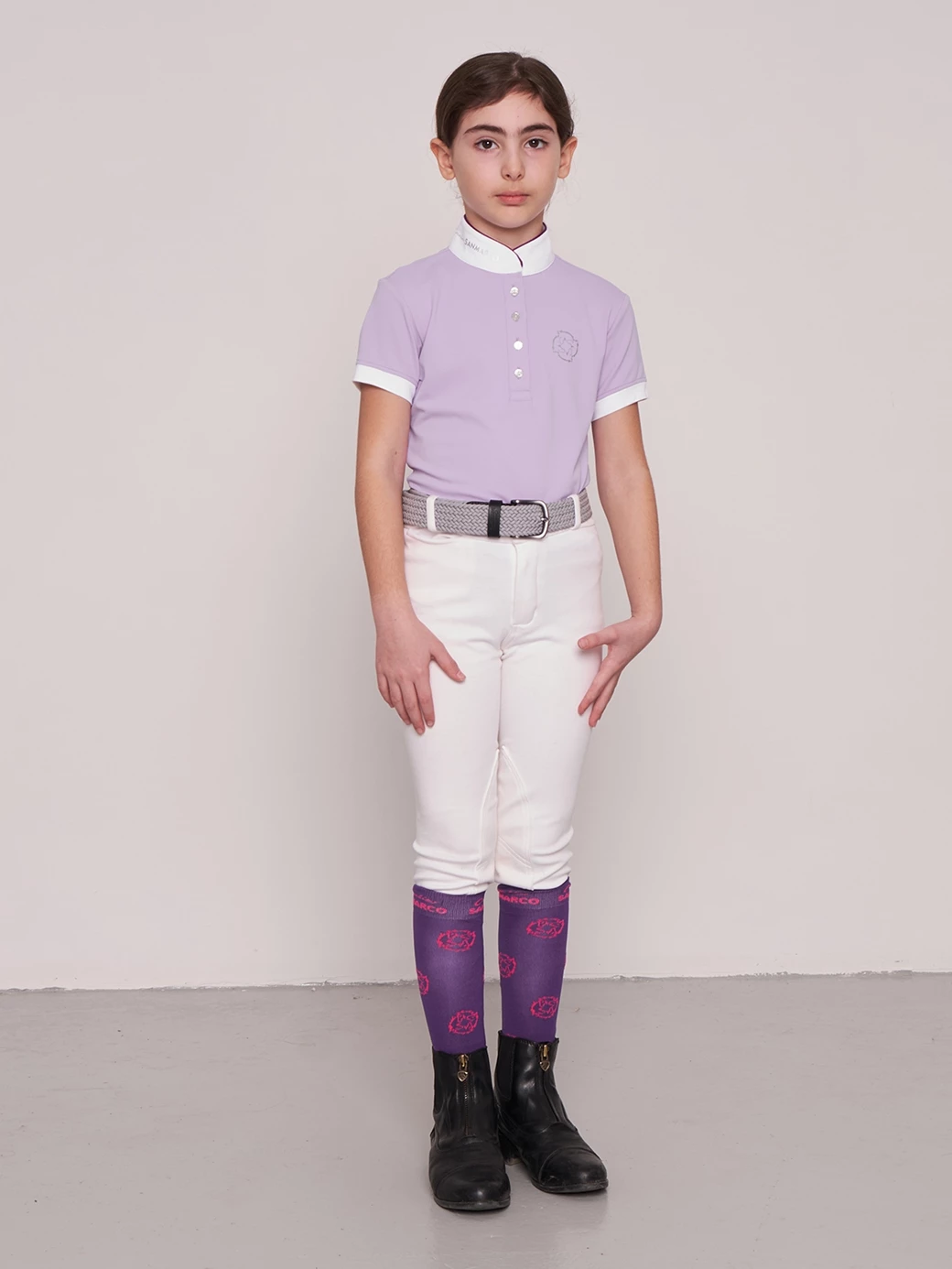 STAR LILAC GIRL'S COMPETITION POLO SHORT SLEEVE
