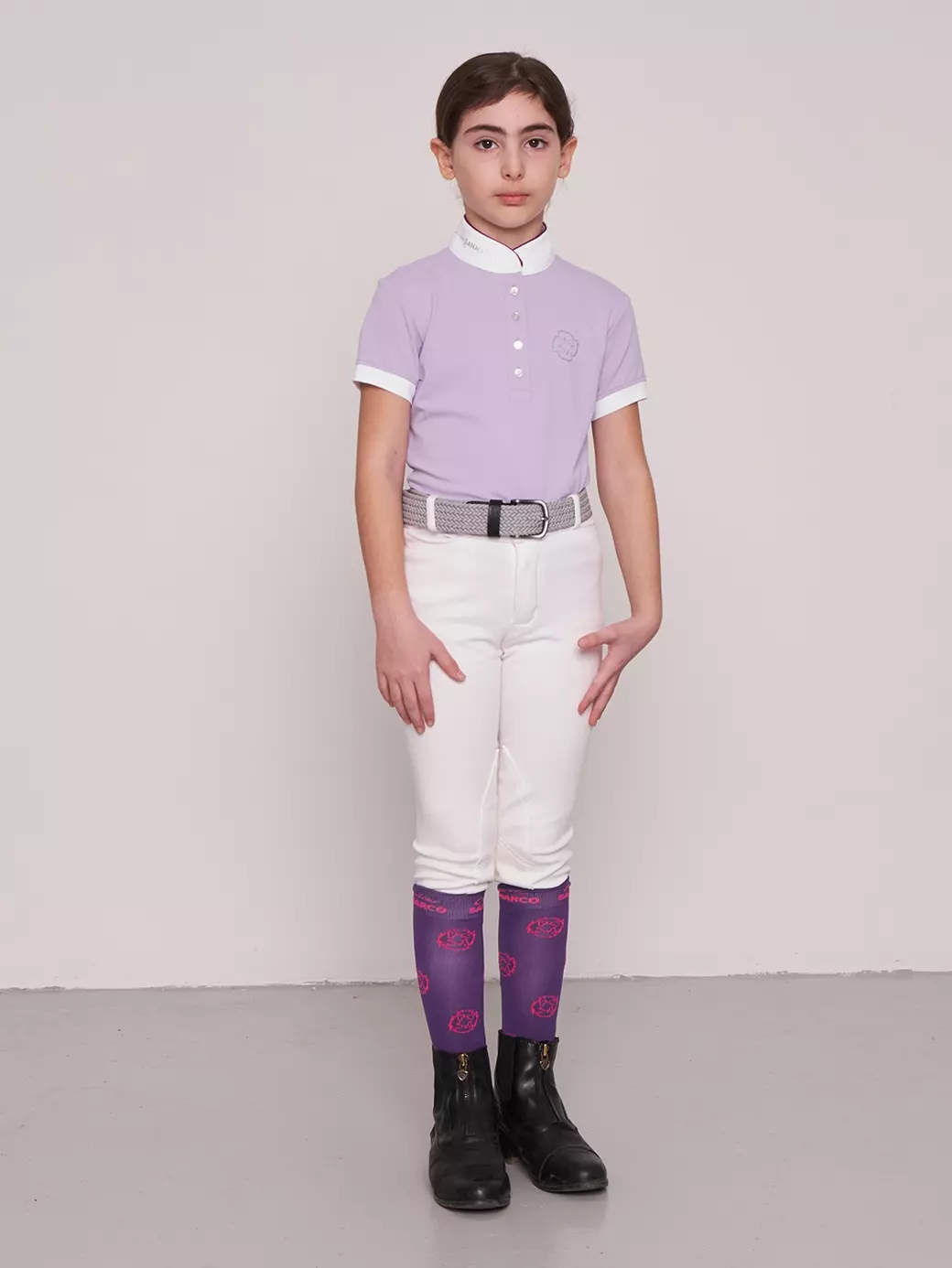 STAR LILAC KIZ ÇOCUK KISA KOL YARIŞMA POLO