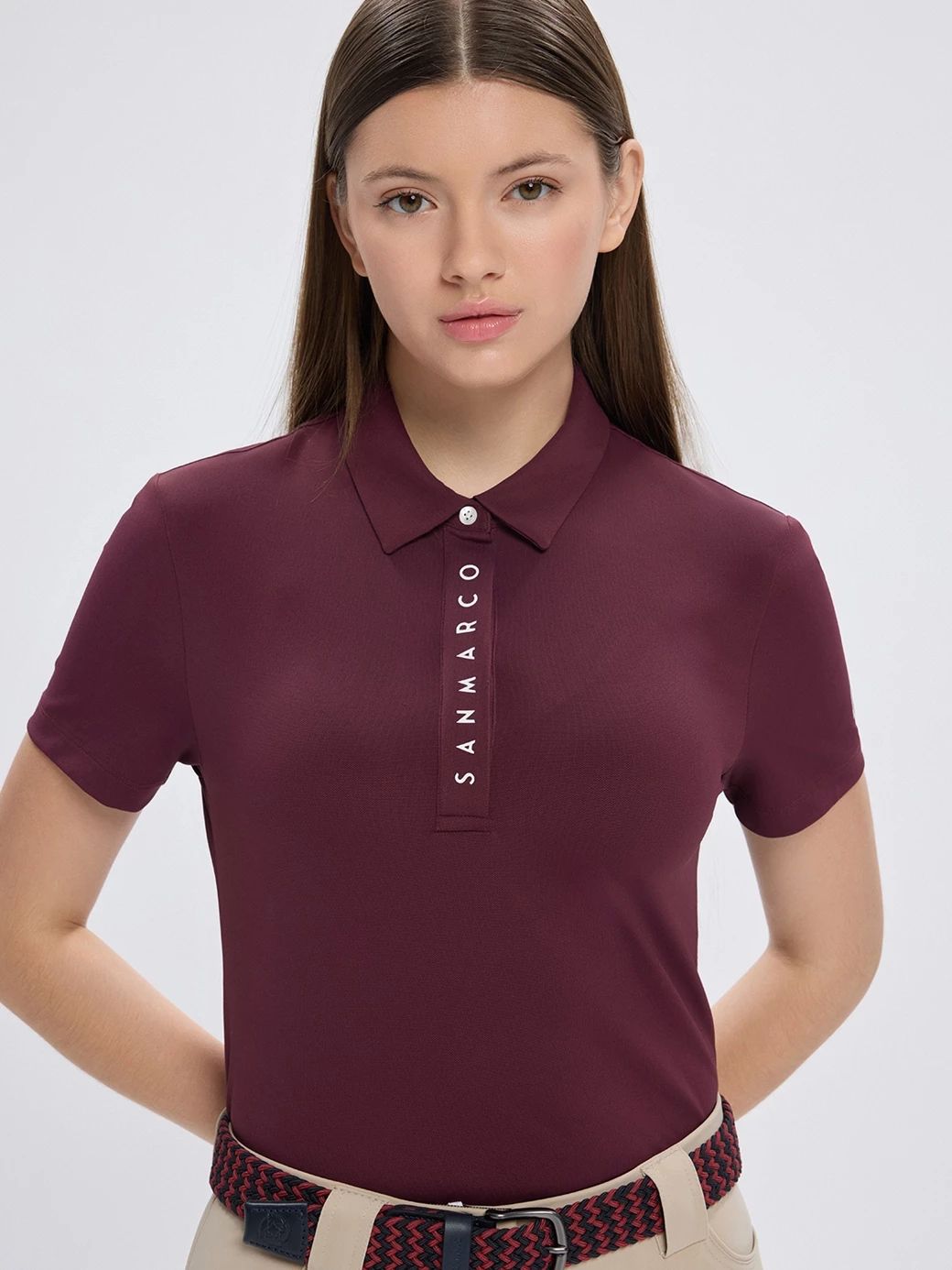 VALENCIA BORDEAUX WOMEN'S TECH TRAINING POLO SHORT SLEEVE 