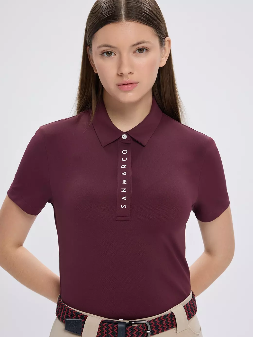 VALENCIA BORDEAUX KADIN TECH ANTRENMAN POLO KISA KOLLU 