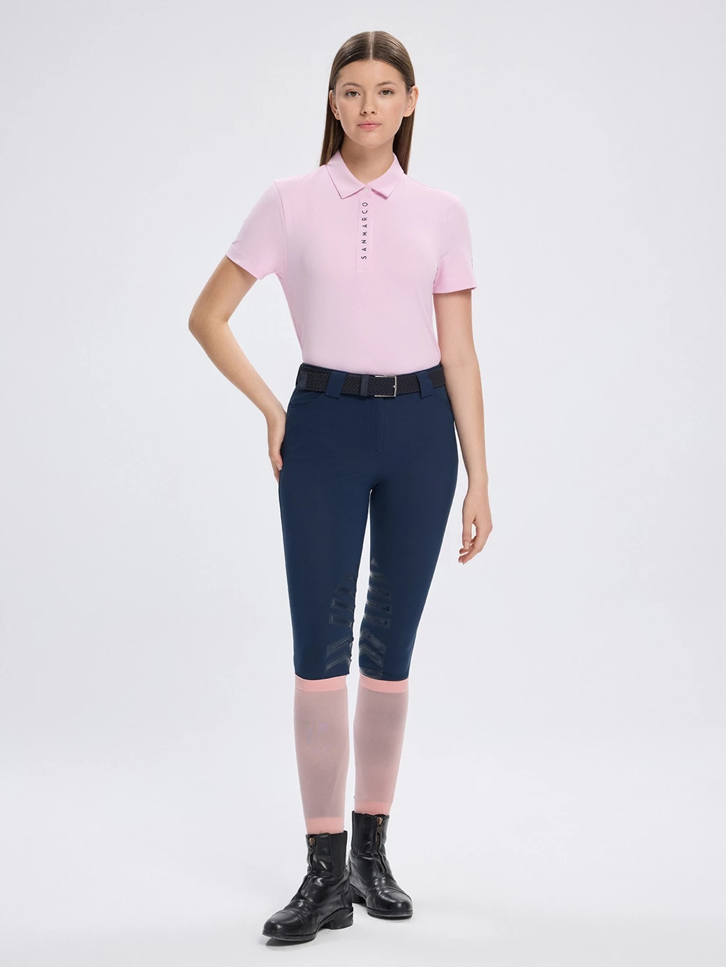 VALENCIA PINK POLO TECH ALLANEMENTO DONNA A MANICA CORTA 