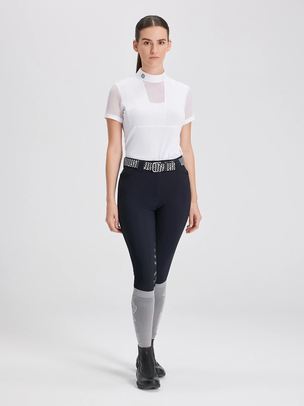 VERONA WHITE POLO DA CONCORSO DONNA MANICA CORTA 