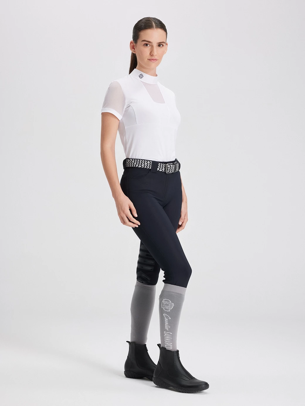 VERONA WHITE POLO DA CONCORSO DONNA MANICA CORTA 