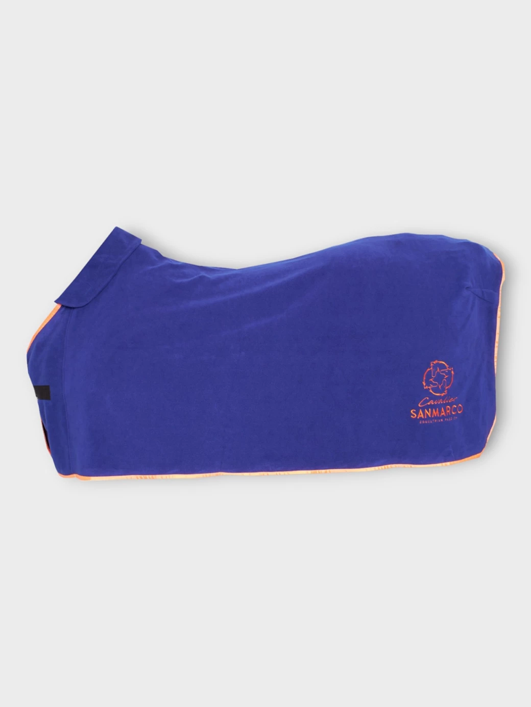 WINDSOR-P ELECTRIC BLUE/ORANGE FLEECE BLANKET WITH COLLAR