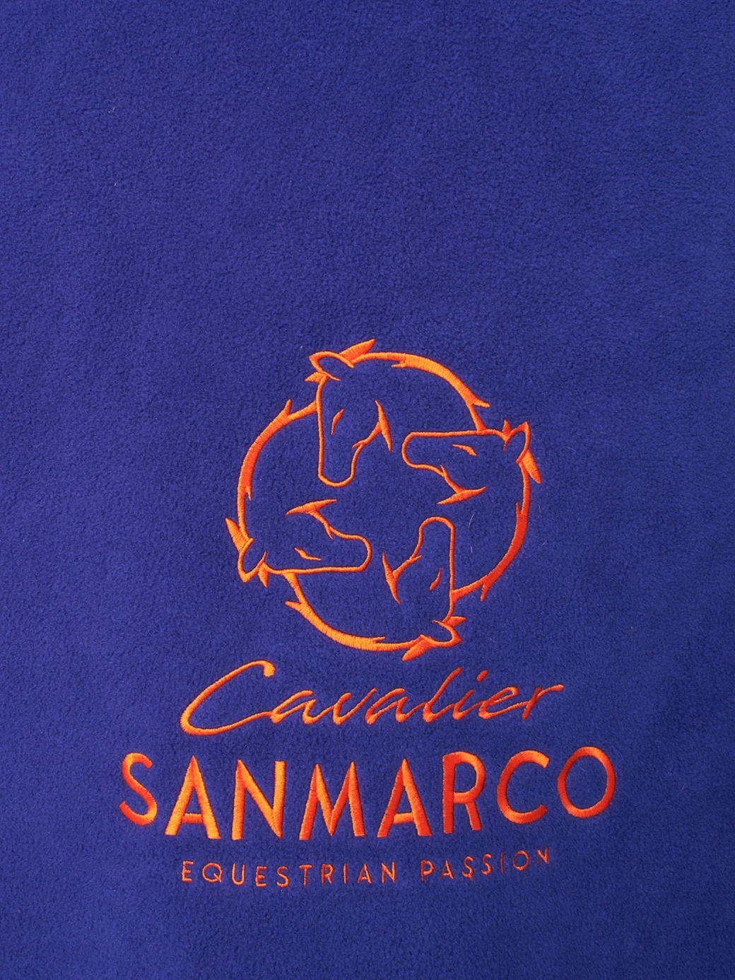 WINDSOR-P ELECTRIC BLUE/ORANGE FLEECE BLANKET WITH COLLAR