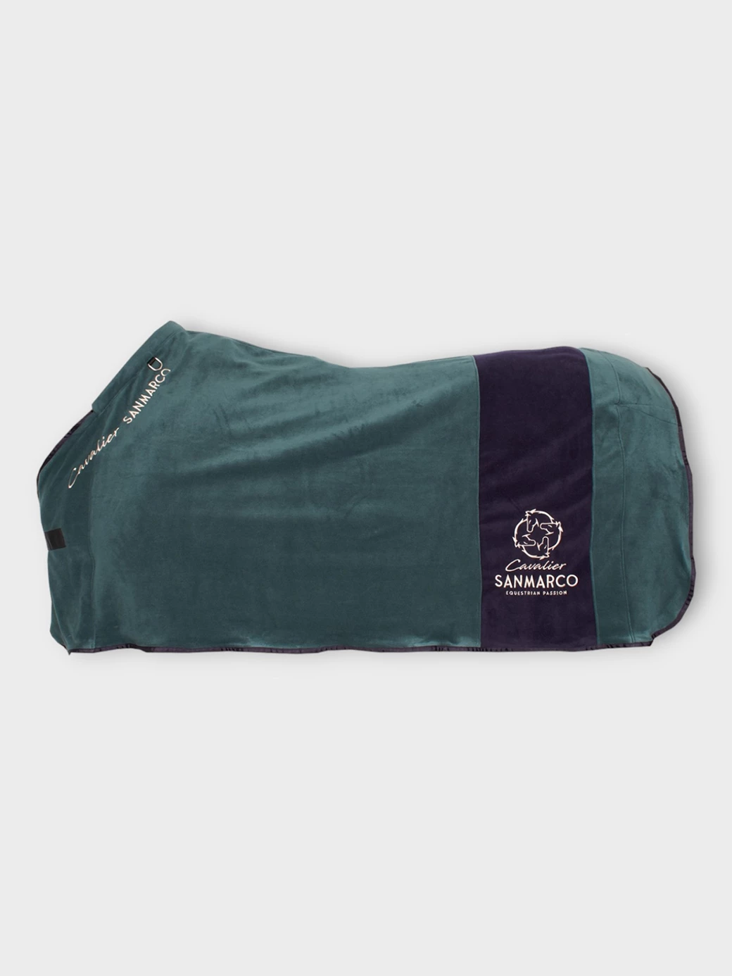 YORK GREEN/NAVY TWO COLOR FLEECE BLANKET