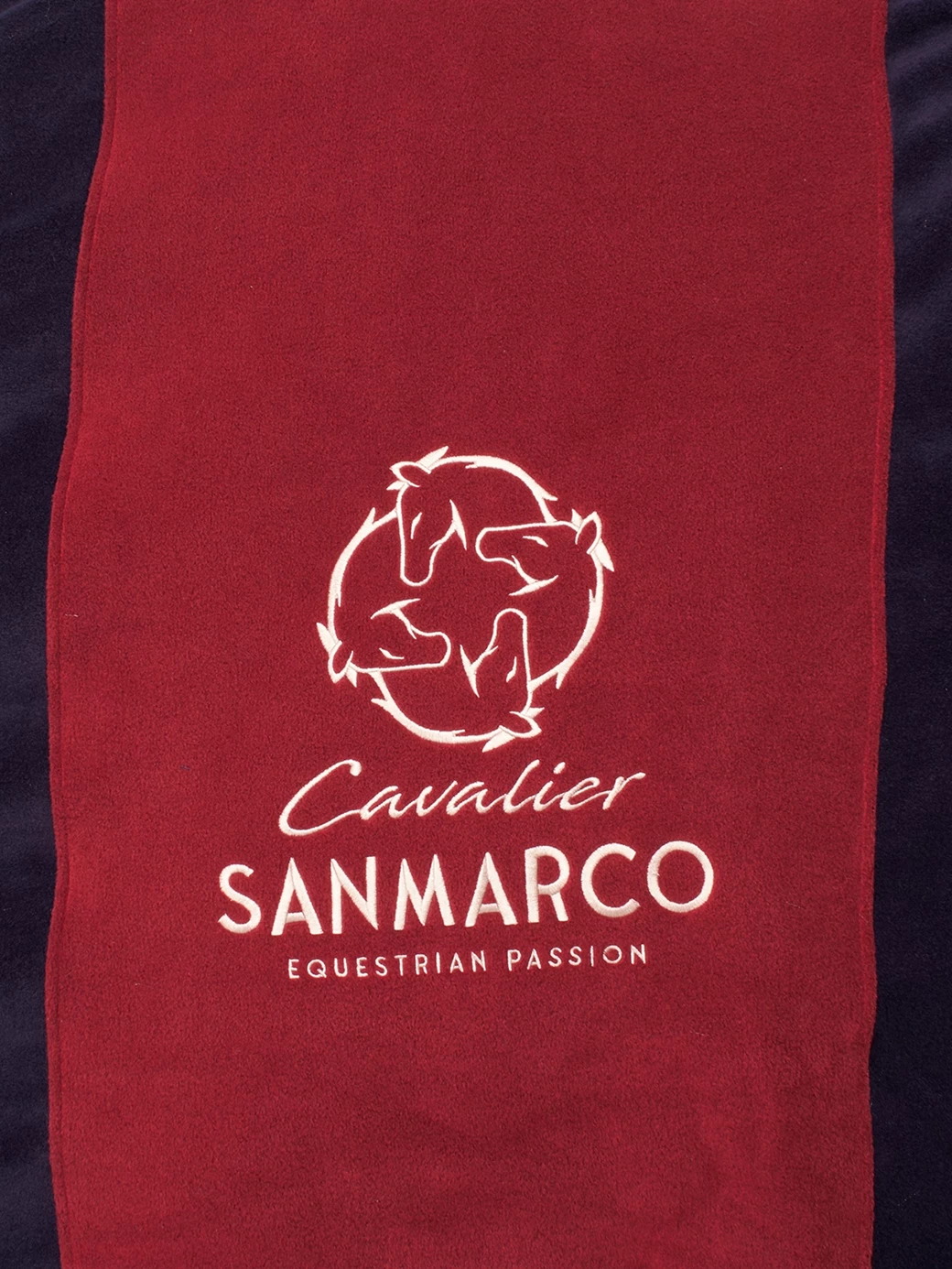 YORK NAVY/BORDEAUX TWO COLOR FLEECE BLANKET