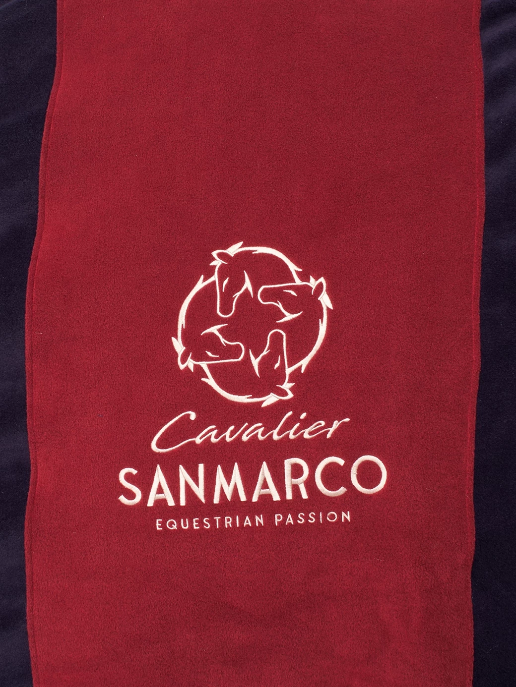 YORK NAVY/BORDEAUX TWO COLOR FLEECE BLANKET 