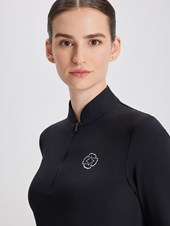 ASPEN BLACK MAGILETTA DONNA MANICA LUNGA QUARTER ZIP