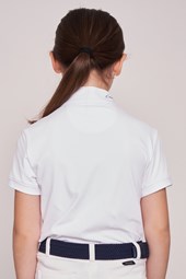 ENZA-JR WHITE POLO DA CONCORSO RAGAZZA MANICA CORTA
