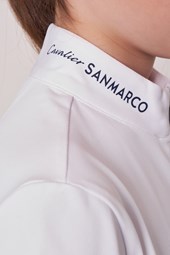 ENZA-JR WHITE POLO DA CONCORSO RAGAZZA MANICA CORTA
