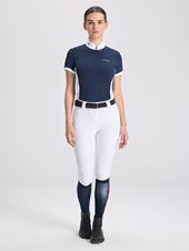 ENZA NAVY/WHITE POLO DA CONCORSO DONNA MANICA CORTA