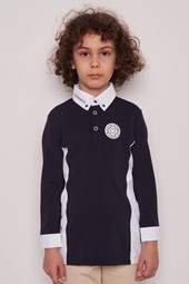 ENZO-JR NAVY/WHITE POLO DA CONCORSO RAGAZZO MANICA CORTA