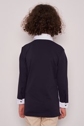 ENZO-JR NAVY/WHITE POLO DA CONCORSO RAGAZZO MANICA CORTA