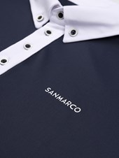 ENZO NAVY/WHITE POLO DA CONCORSO UOMO MANICA CORTA