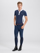 ENZO NAVY/WHITE POLO DA CONCORSO UOMO MANICA CORTA