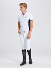 ENZO WHITE/NAVY POLO DA CONCORSO UOMO MANICA CORTA