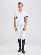 ENZO WHITE/NAVY POLO DA CONCORSO UOMO MANICA CORTA