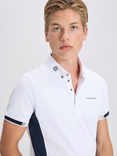 ENZO WHITE/NAVY POLO DA CONCORSO UOMO MANICA CORTA