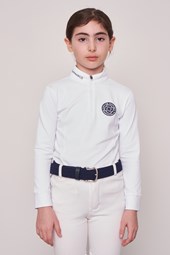POLO DA CONCORSO RAGAZZA M/L   -   KIDS GIRL   WHITE/WHITE