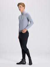 HELSINKI LIGHT GRAY MAGLIETTA MANICA LUNGA  UOMO QUARTER ZIP