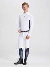 PAOLO WHITE/NAVY POLO DA CONCORSO UOMO MANICA LUNGA