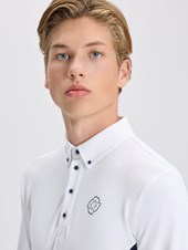 PAOLO WHITE/NAVY POLO DA CONCORSO UOMO MANICA LUNGA