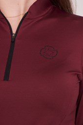 MAGILETTA DONNA M/L QUARTER ZIP   -   WOMEN   BORDEAUX/BORDEAUX