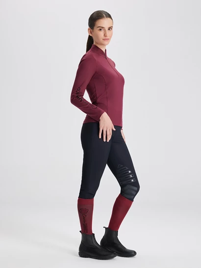 ASPEN BORDEAUX MAGILETTA DONNA MANICA LUNGA QUARTER ZIP