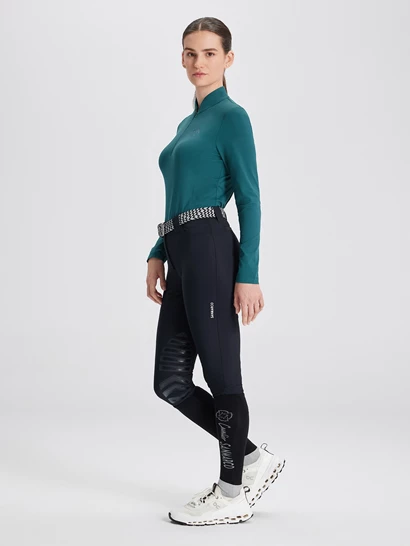 ASPEN GREEN MAGILETTA DONNA MANICA LUNGA QUARTER ZIP