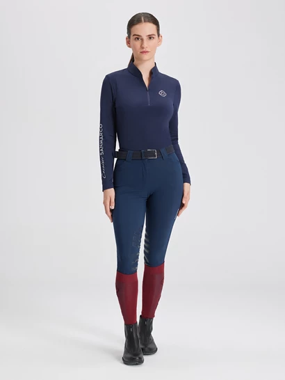 ASPEN NAVY MAGILETTA DONNA MANICA LUNGA QUARTER ZIP