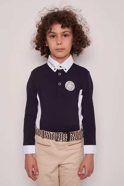 POLO DA CONCORSO RAGAZZO M/L   -   KIDS BOY   NAVY/WHITE