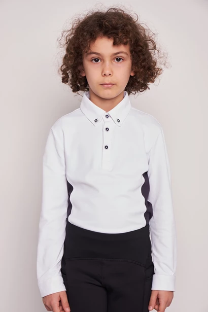 POLO DA CONCORSO RAGAZZO M/L   -   KIDS BOY   WHITE/NAVY
