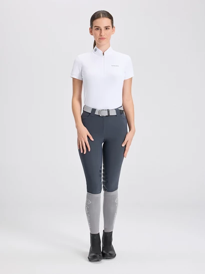 ENZA WHITE POLO DA CONCORSO DONNA MANICA CORTA