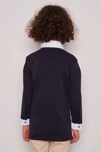 ENZO-JR NAVY/WHITE POLO DA CONCORSO RAGAZZO MANICA CORTA