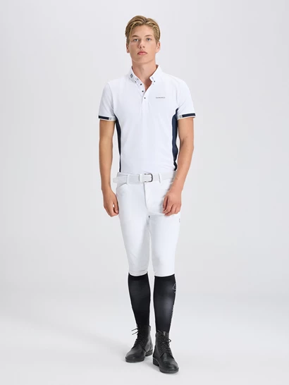 ENZO WHITE/NAVY POLO DA CONCORSO UOMO MANICA CORTA