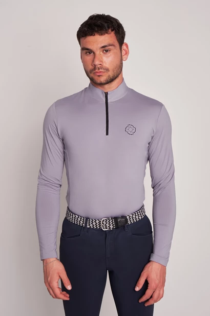 MAGLIETTA M/L  UOMO QUARTER ZIP   -   MEN   LIGHT GRAY/LIGHT GRAY
