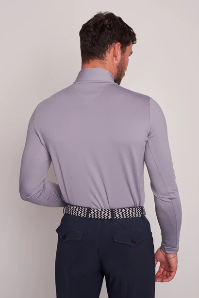 MAGLIETTA M/L  UOMO QUARTER ZIP   -   MEN   LIGHT GRAY/LIGHT GRAY