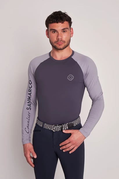 MAGLIETTA M/L DA UOMO   -   MEN   DARK GRAY/LIGHT GRAY